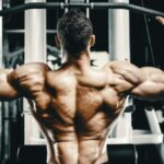 Bodybuilder, Strong, Athletic, Rough, Man, Pumping,Up, Muscles, Workout Back