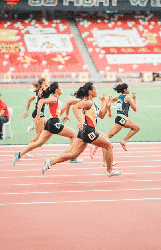 Sprinters Running