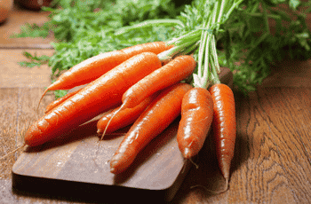 6 Diet and Nutrition Recommendations for a Healthy Eyesight. Image shows carrots