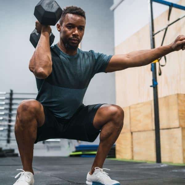 Man-with-one-dumbbell-Squat