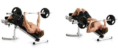 big chest exercise decline bench press