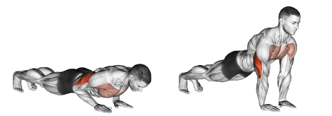 big chest exercise man performing pushups