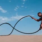 battle ropes, man, nature, outdoors, exercise, movement