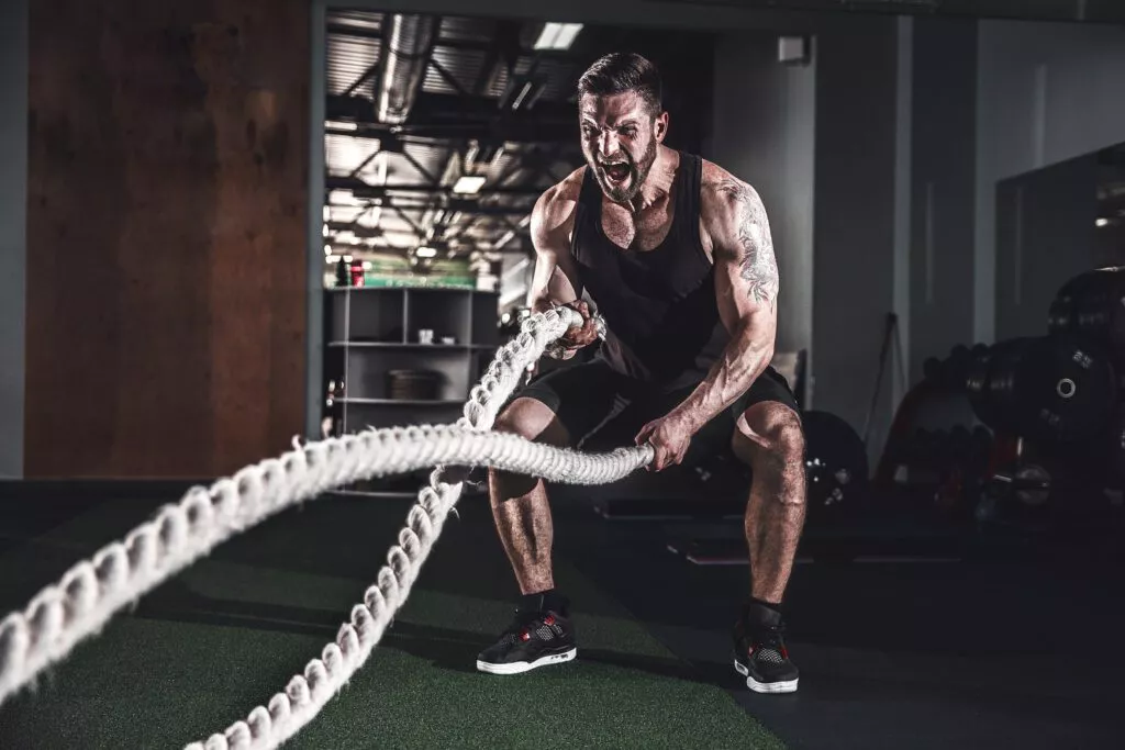 battle rope gym hiit exercise